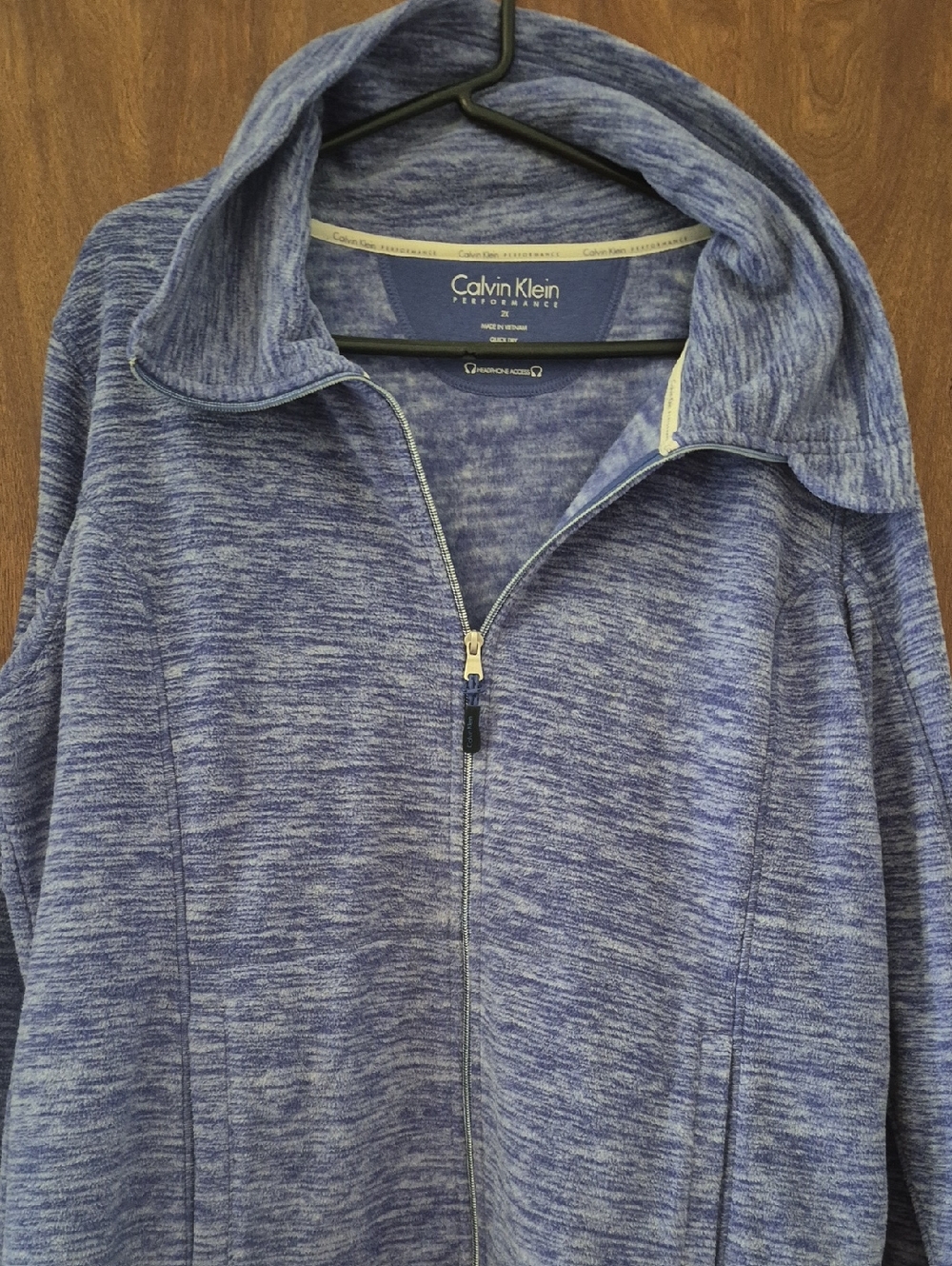 Calvin Klein Heathered Purple Full Zip Hoodie